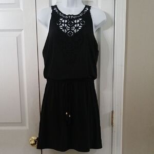 White House Black Market black elastic waist mini dress Sz XS